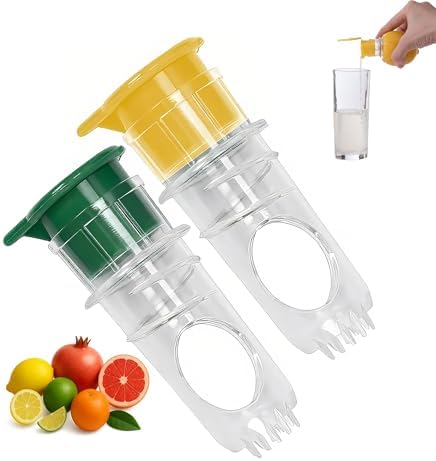 Screw Top Lemon Squeezer, Handheld Citrus Juicer and Orange Juicer Squeezer for Cocktails, Drinks and Cooking, 2 Pcs