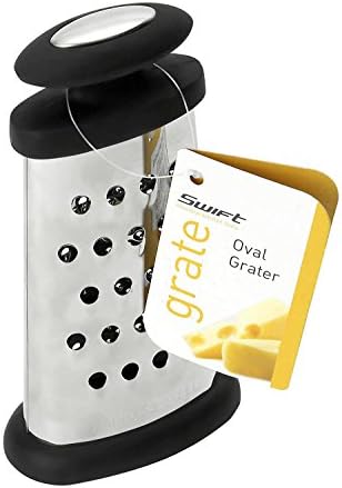 Dexam 15 cm/ 6-inch Soft Grip Oval Grater with Non-Slip Base, Silver