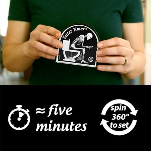 Katamco Toilet Timer (Skeleton Edition), Funny Gift for Men, Husband, Dad, Birthday, Christmas, Stocking Stuffer, Halloween, Retirement, Father's Day, As seen on Shark Tank.