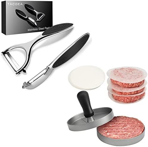 Vegetable Peeler & Burger Press with 150pcs wax paper