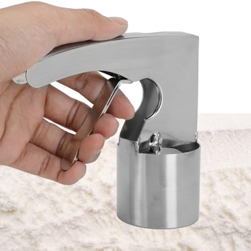 Ice Cream Scoop Stainless Steel, Cylindrical Ice Cream Scoop with Trigger Ergonomic Design Adjustable Scooper Old Time