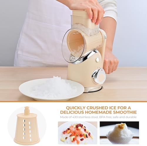 SUSTEAS Rotary Cheese Grater Hand Crank, Kitchen Shredder Vegetable Slicer
