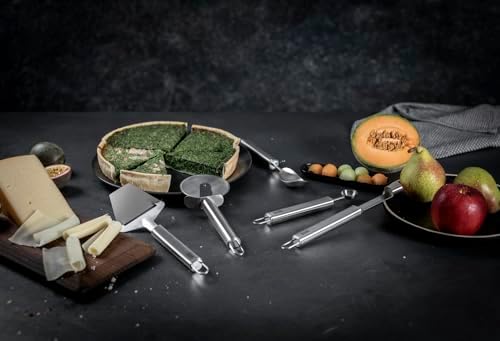 Kuhn Rikon Essential Pizza Cutter – Sharp Stainless Steel Wheel with Safety Guard – Effortless Slicing for Pizza, Flatbreads & Pastry