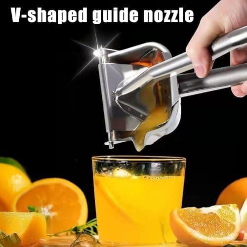 Ultimate Juice Squeeze, Manual Juicer, Food Grade Juice Squeezer, Portable Manual Juicer Squeezer, Juice Squeezer Handheld for Watermelon Lemon Orange Grapes and Other Fruit (1PCS-Stainless Steel)