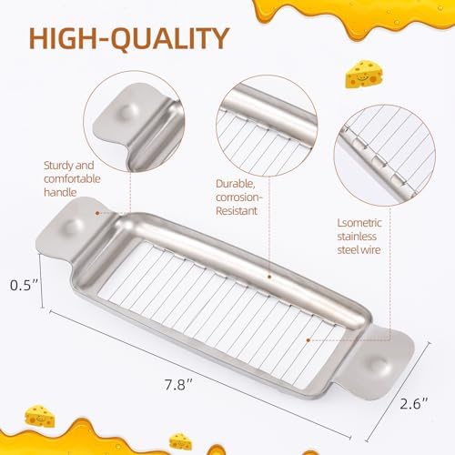 Stainless Steel Butter Slicer, Butter Cutter for Uniform 1/4-Inch Slices