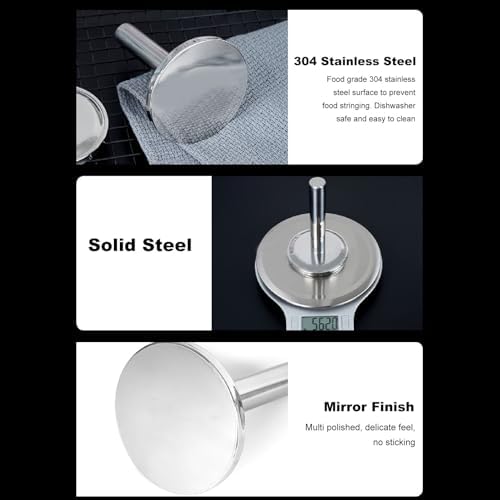MINGZHE Meat Pounder 304 Stainless Steel Meat Loosening Hammer Kitchen Meat Mallet for Flattening Steak Beef Poultry, Meat Pounder Tenderizer, Chicken Flattener Tool