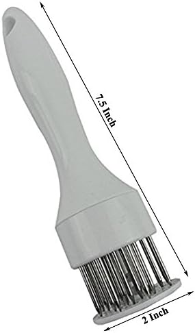 24 Blades Needle Meat Tenderizer Hammer Pounder Cooking Tools Stainless Steel Meat Steak Mallet White