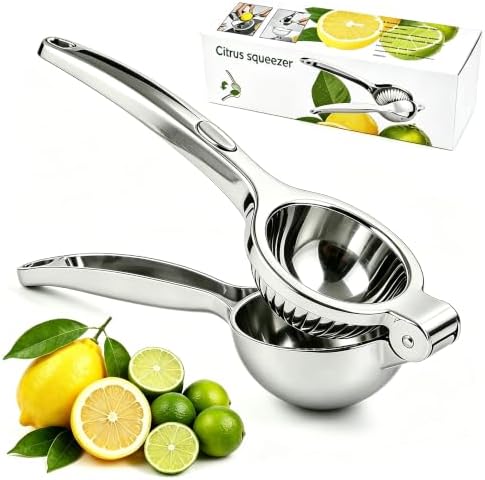 Lemon Squeezer,Hand Press Citrus Juicer,Metal Lime Squeezer for Kitchen Bar