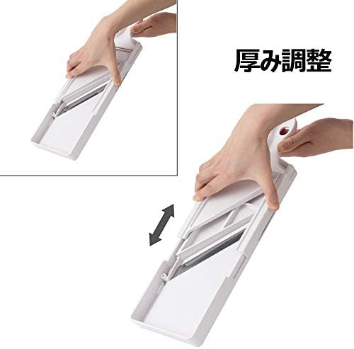 Shimomura Kougyou SFS-102 Slicer with Holder, Adjustable Thickness, 0.03-0.12 inches (0.8-3.0 mm), Cabbage, Julienne, Tomato Slice, Made in Niigata, Made in Japan