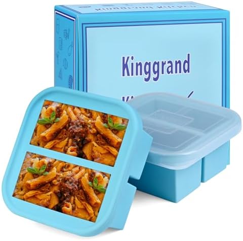 1-Cup Silicone Freezer Tray with Lid 2 pack Soup freezer molds Food Freezing Container Make 4 Perfect Soups, Broths, Stews, Sauces, Curries