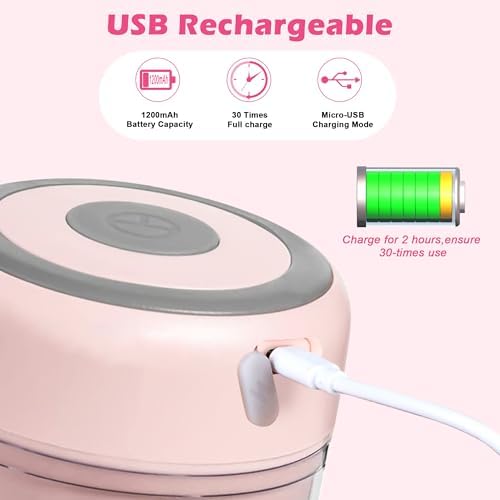 Electric Garlic Mincer, 250ML Small Onion Chopper USB