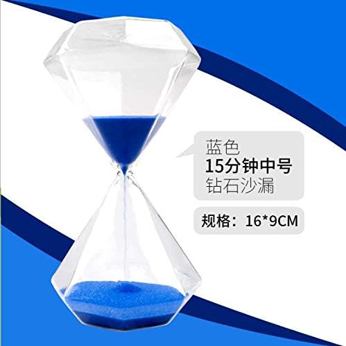 Graces Dawn Diamond glass Hourglass Sand Timer 60 minutes with (blue)