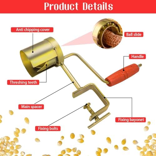 2Pcs Manual Hand Crank Corn Thresher Sheller