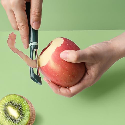 10 Pack Vegetable Potato Peeler for Kitchen,Ergonomic Soft-Touch Handle-Black (Aquamarine, 10 Pack)