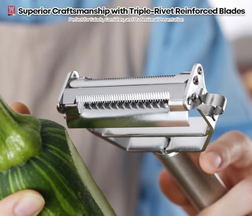 Wagensteiger Stainless Steel Potato Peeler with Extra-Wide Peeling Blade, Great for Large Vegetables (1611)