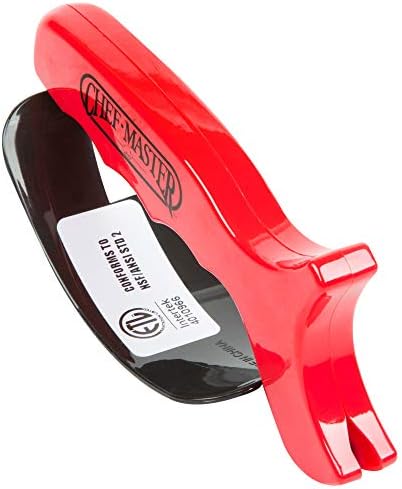 Hand-Held Kitchen Knife Sharpener for Chef Knives (2 Pack) – Professional Grade Tool with Reversible Carbide Blades, Stainless Steel & Safety Finger Guard - Knife Sharpening Use by Chef Master 90015
