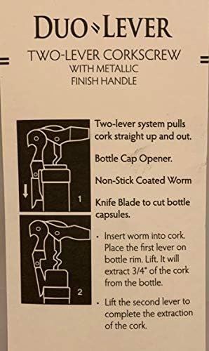 Duo Lever Corkscrew, Metallic Finish Handle - BRONZE