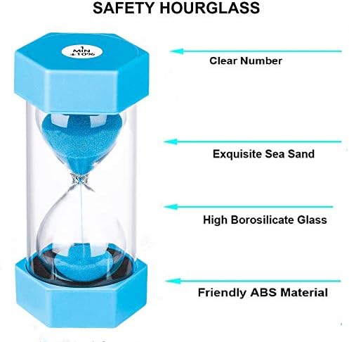 SuLiao Hourglass 15 Minute Sand Timer:Plastic Sand Clock, Large Blue Hourglass 15 Min,Reloj De Arena 15 minutos,Hour Glass Colorful Sandglass for Games, Classroom, Kitchen, Decoration