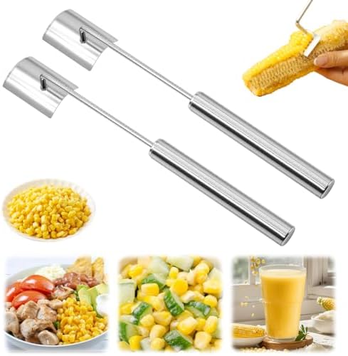 Corn Cob Stripper, Stainless Steel Corn Cob Peeler (2Pcs)