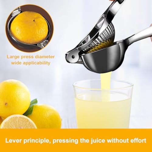 Stainless Steel Juicer Hand Press-Heavy Duty Hand Juicer Manual Juicer Handheld Squeezer Press For Lemon Pomegranate Orange-Kitchen Tool (Stainless steel-D)