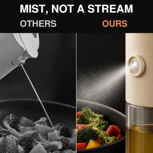 19.6Oz Olive Oil Sprayer for Cooking, 2-in-1 Pour & Spray Bottle