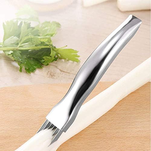 Multi-Functional Foods Chopper, Onion Slicer/Vegetable Shredder/Scallion Cutter, Cheese Cutter/Onion Chopper. Stainless Steel Kitchen Gadget