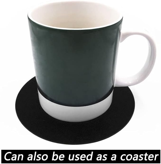 3 Pieces Rubber Jar Gripper Pads Round Kitchen Coasters Multi-Purpose Bottle Lid Openers, Jar Opener for Weak Hands - Black