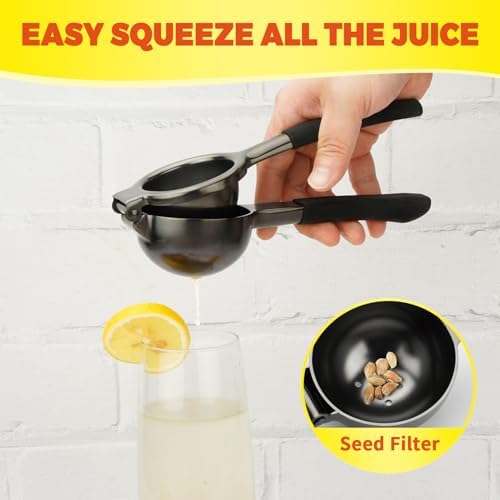 SHIKORI Lemon Squeezer,304 Stainless Steel Citrus Press Juicer