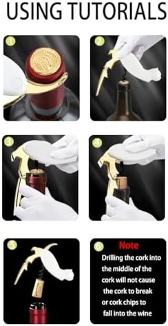 Unique Cat Corkscrew, Professional Waiters Corkscrew Wine Key Bottle Opener,Manual Wine Key for Servers, Waiters, Bartenders and Home Use