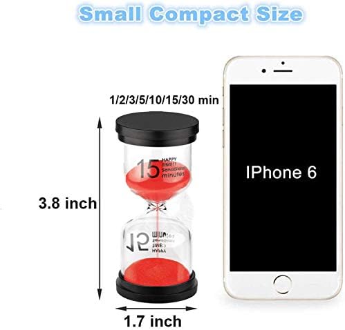 SuLiao Hourglass 30 Minute Sand Timers: Large Colored Red Sand Clock, Reloj De Arena 30 Minutos, Plastic Hour Glass Sandglass for Kids, Games, Classroom, Kitchen, Decor