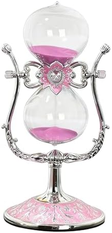 Sand Timer 15 Minutes,Hour Glass,Metal Vintage Hourglass,Hourglass Decor,for Home Decoration Office Desk Wedding Party Decor Kitchen Timer (U-Shaped, 15 Min)