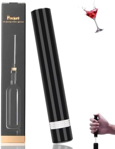 Aeropop Wine Opener, Aero Pop Wine Opener Travel Portable Pocket Air Pressure Pump Wine Openers, Needle Type Wines Bottle Openers for Home, Restaurant, Party (Silvery)