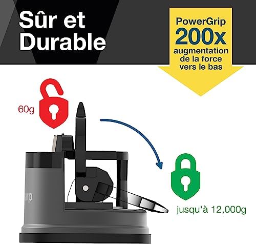 AnySharp Pro Metal Knife Sharpener, Hands-Free Safety, PowerGrip Suction, Sharpens All Kitchen Knives, Ideal for Hardened Steel & Serrated, World's Best, Compact, One Size, Gun Metal