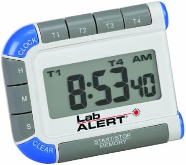 Heathrow Scientific HEA24670 Lab Alert Digital Four Channel Pocket Timer/Clock