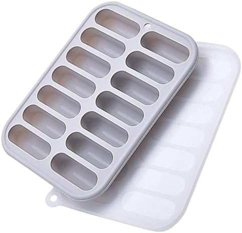 Cabilock Silicone Ice Cube Tray, Mini Sausage Hot Dog Mold, Gray Freezer Mold for Ice Cubes, Chocolate, Candy, Small Food Portions, Baking, Drinks and DIY Kitchen Use