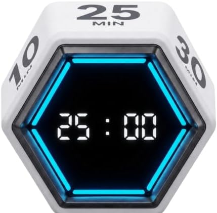 KADAMS Pomodoro Timer Cube, Visual Timer for Kids, Productivity Desk Timer