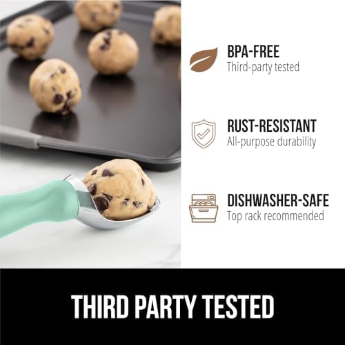 GORILLA GRIP® Heavy Duty Ice Cream Scoop, Professional Scooper, Mint