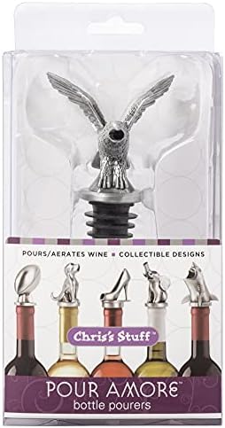 Stainless Steel Eagle Wine Aerator Pourer - Deluxe Decanter Spout for Robust Red and White Wine - Pour Amore Bottle Pourer/Stopper & Air Diffuser by Chris's Stuff