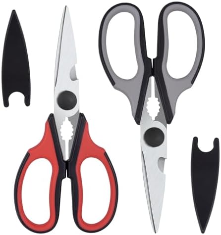 Left Handed Scissors Kitchen Shears, Meat Scissors Poultry Shears 2 Pack