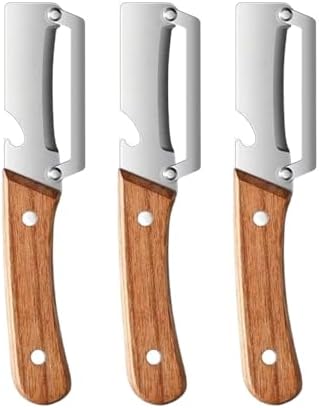 Premium Vegetable Peeler with Wooden Handle & Bottle Opener, Ultra-Sharp Stainless Steel Potato Peeler, Ergonomic Kitchen Peeler for Fruits Vegetables, Julienne Peeler (3)