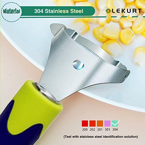 Eggplant Shaped Corn Peeler, Magic Corn Stripper for Corn on the Cob Remover Tool, Cob Corn Stripper with Good Grips (Purple)…