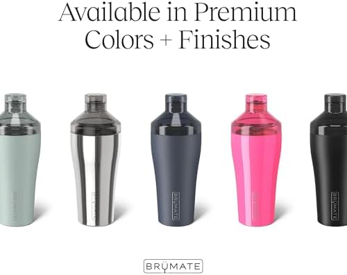 BrüMate Cocktail Shaker 22oz Stainless Steel Shaker, Neon Pink