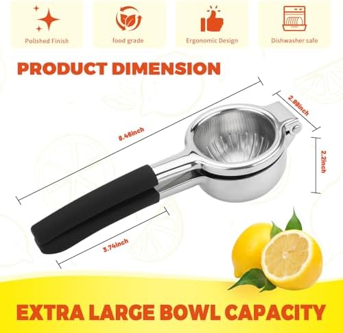 SHIKORI Lemon Squeezer,304 Stainless Steel Citrus Press Juicer