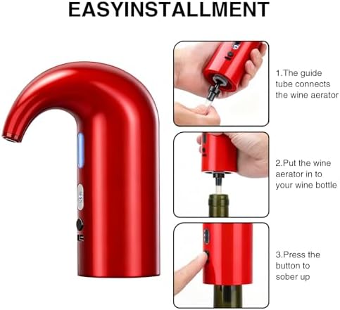 Electric Wine Aerator Dispenser Set – Automatic Wine Decanter & Pourer with LED Display, 200ml Smart Pour Control, Rechargeable Wine Pump & Stopper, Perfect Christmas Gifts for Wine Lovers