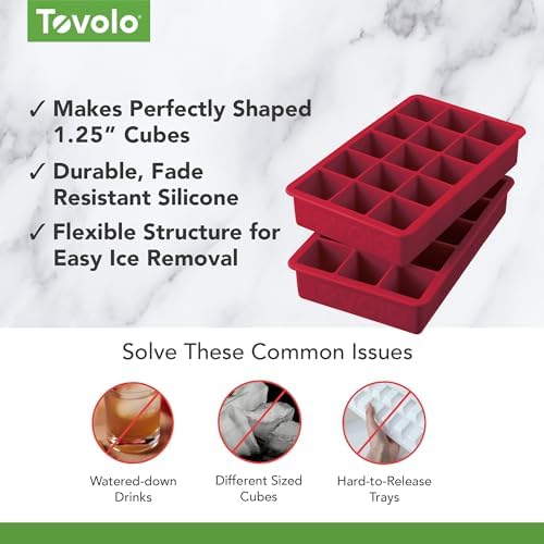 Tovolo, Trays Ice Cube Cayenne Set Of 2