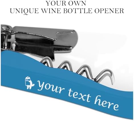 Custom Wine Bottle Opener, Stainless Steel Wine Key Corkscrew w/Foil Cutter