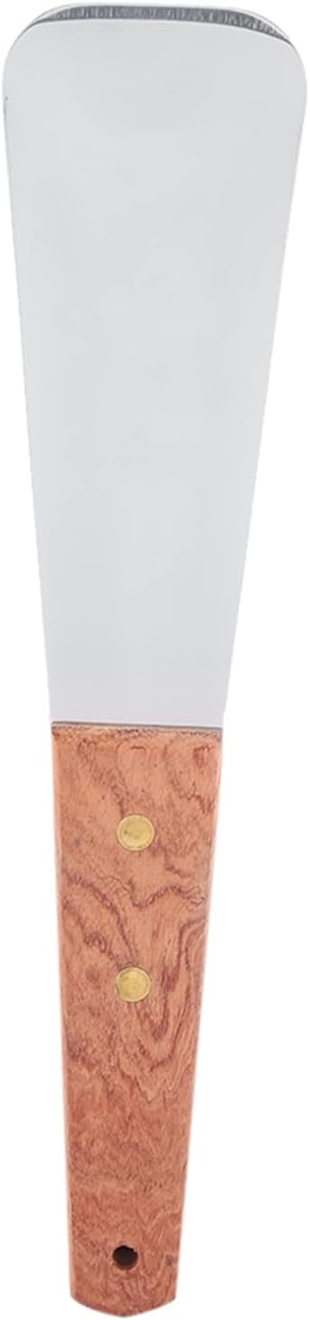 Ice Cream Scoop Stainless Steel with Ergonomic Wooden Handle for Hard Frozen Gelato and Desserts