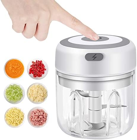 Electric Garlic Chopper, 250ML Vegetable Chopper, Food Chopper