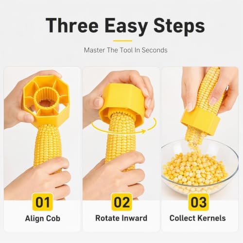 Portable Manual Corn Stripper Tool for Kitchen and Outdoors