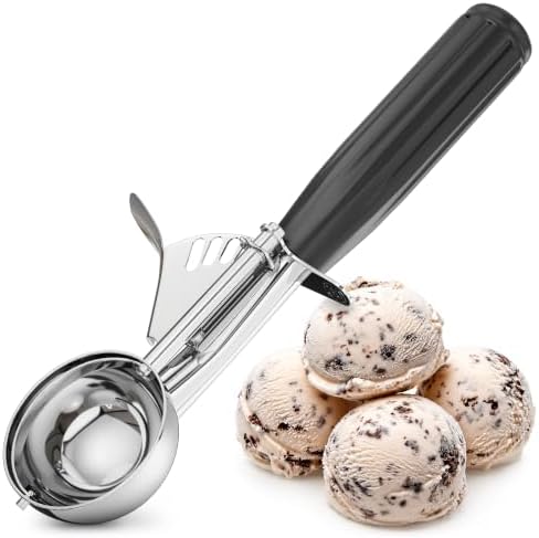 0.8 Oz Ice Cream Scoop with Trigger #40, Stainless Steel Portion Scoop